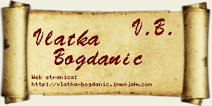 Vlatka Bogdanić vizit kartica